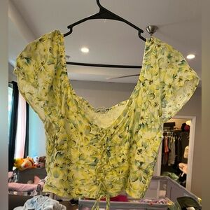 Floral Yellow Top